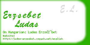 erzsebet ludas business card